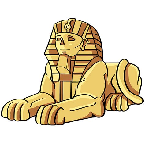 How to Draw the Sphinx - Really Easy Drawing Tutorial | Egyptian art, Easy drawings, Egyptian ...