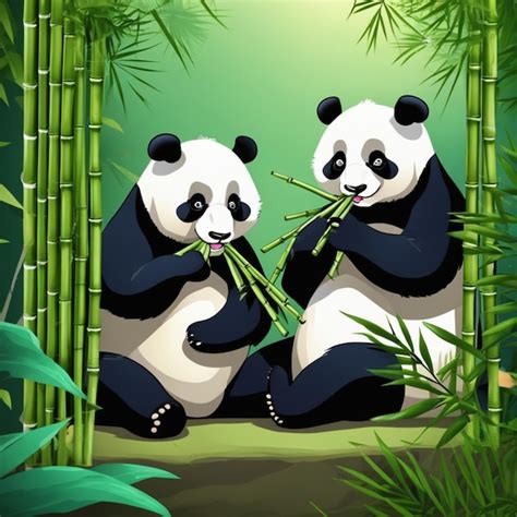 Premium AI Image | Panda eating bamboo