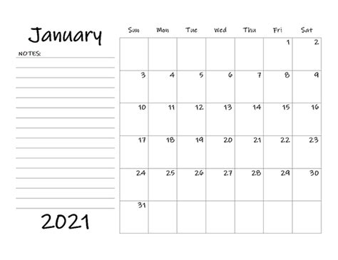 Monthly Blank Calendar 2021 Printable Template Pdf Word Excel | Porn Sex Picture