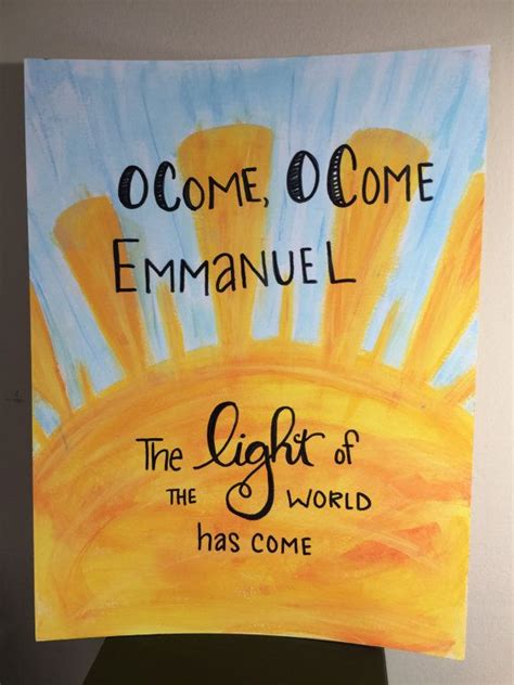 O Come, O Come Emmanuel Painting | Painting, Etsy, Scripture