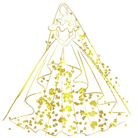 Abstract Glitter Gold Wedding Dress, Abstract, Flash, Wedding Dress PNG Transparent Clipart ...
