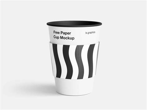 Free Paper Coffee Cup with Sleeve Mockup (PSD)