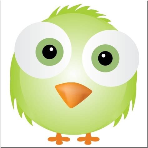 Silly Green Bird Vector (Cute Face) Free vector in Coreldraw cdr ( .cdr ) vector illustration ...