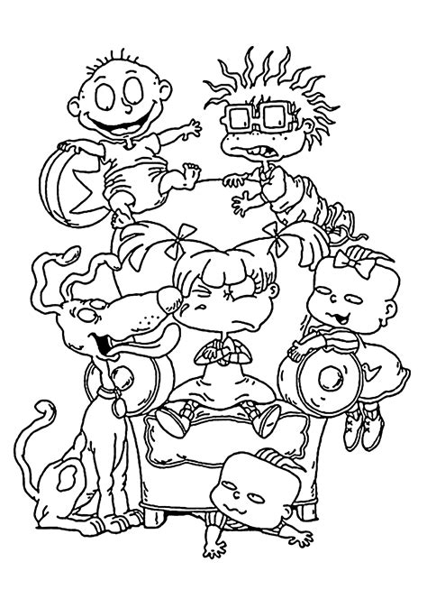 Rugrats kids coloring pages for kids, printable free - Rugrats cartoon ...