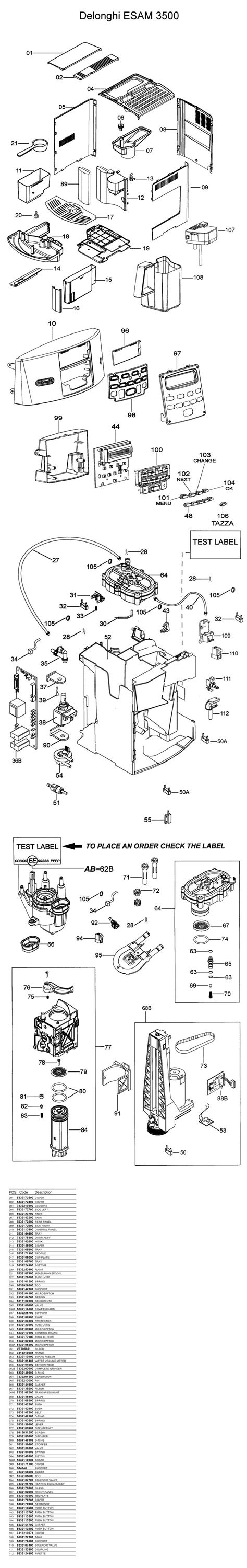 Delonghi Magnifica Parts Diagram Online | ladorrego.com.ar