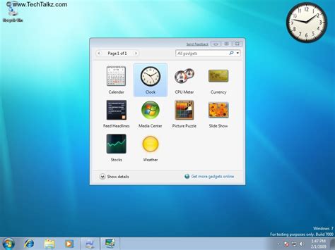 WINDOWS 7 DESKTOP CALENDAR GADGETS