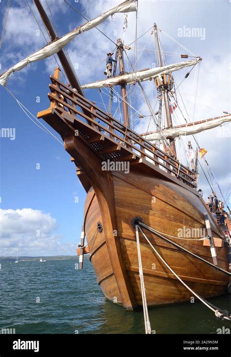 Replica of the Santa Maria ship Stock Photo - Alamy