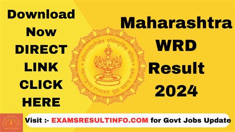 Maharashtra WRD Result 2024,OUT,Download Now, Direct Link