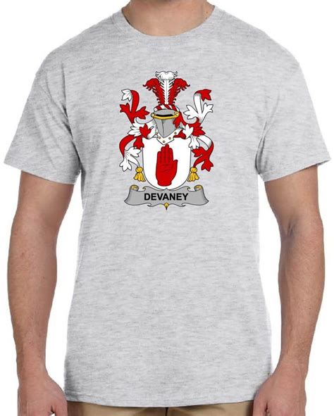 Devaney or O'Devaney Coat of Arms Family Crest T-Shirt Ash | Etsy