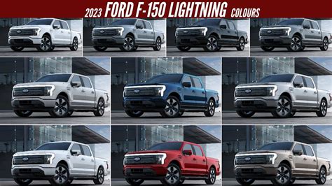 2023 Ford F-150 Lightning Platinum - All Color Options - Images | AUTOBICS - YouTube