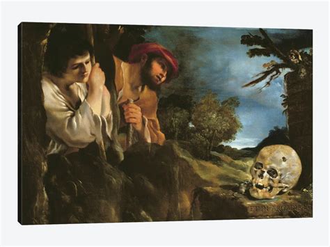 Et in arcadia ego Canvas Art Print by Guercino | iCanvas