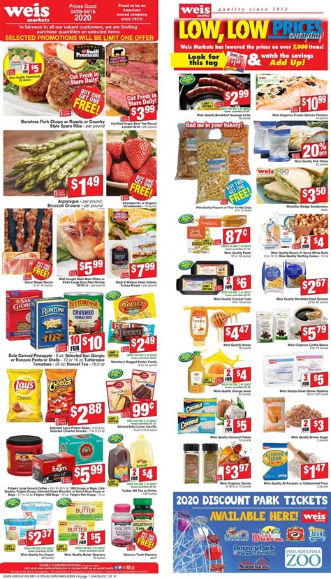 Weis Circular Apr 9 - Apr 16, 2020 | Weis markets, Circular, Weekly ...