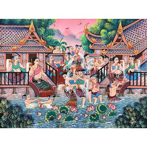 Amazing Songkran Thai Folk Art | Royal Thai Art