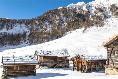 Free picture: snow, winter, cold, chalet, wood, mountain, ice, cabin ...