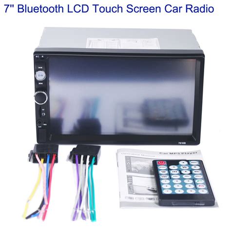 7" LCD Touch Screen Car Stereo Radio Bluetooth Handsfree 2 Din ...