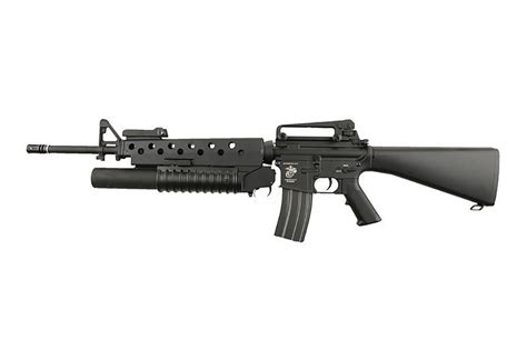 Assault rifle M16A3 with M203 AEG black ECEC System