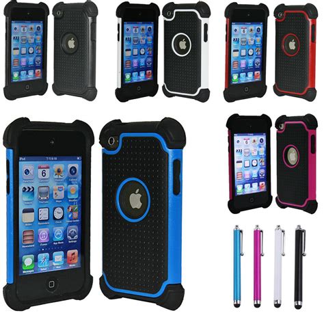 Deluxe 3Piece Hard Case Cover Skin for iPod Touch 4 4G 4th Gen Protector Stylus | eBay