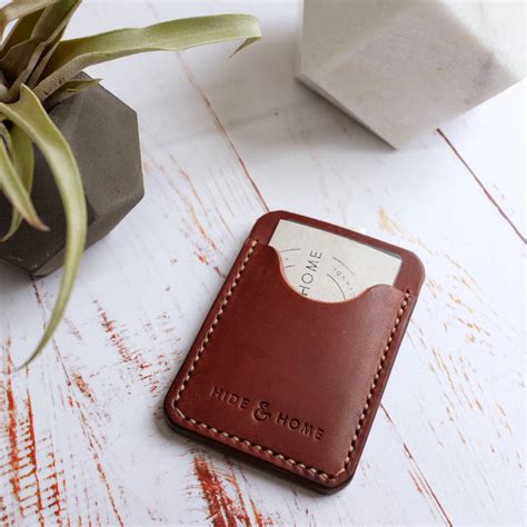 Slim Leather Card Holder By Hide & Home