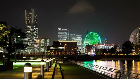 Yokohama Minato Mirai at Night, Stock Footage Video (100% Royalty-free ...