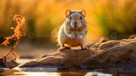 Close-up photo of a Gerbil looking in their habitat. Generative AI 29858257 Stock Photo at Vecteezy