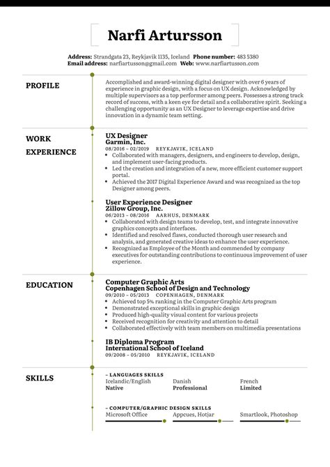 UX Designer Resume Example | Kickresume