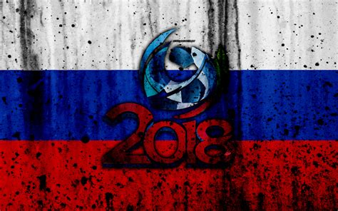 Download wallpapers 2018, FIFA World Cup Russia, grunge, 4k, football ...