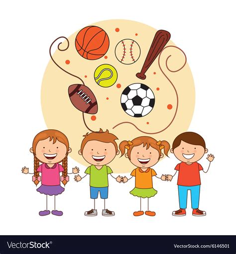 Kids sports Royalty Free Vector Image - VectorStock