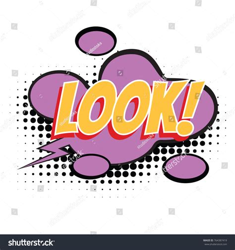 Look Text Comic Word Pop Art Stock Illustration 764387419 | Shutterstock