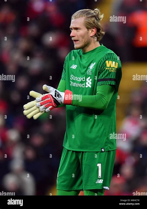 Liverpool goalkeeper Loris Karius during the Premier League match at ...