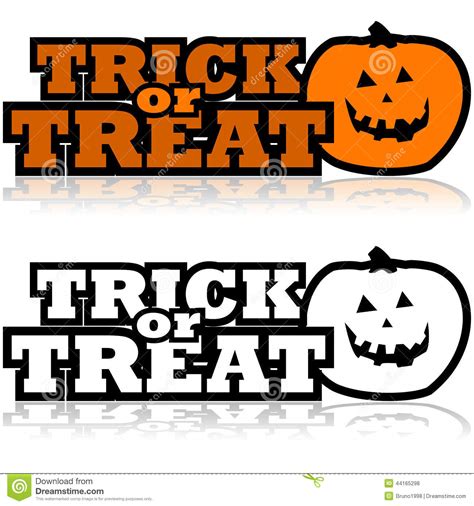 trick or treat word clipart - Clipground