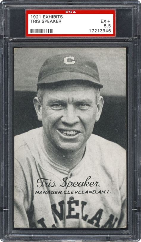 Auction Prices Realized Baseball Cards 1921 EXHIBITS Tris Speaker Summary