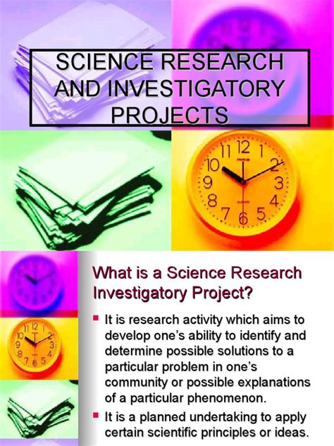 Guidelines to Investigatory Project | Scientific Method | Experiment