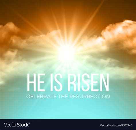 He is risen easter background Royalty Free Vector Image