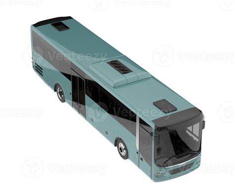 City bus isolated on transparent background. 3d rendering - illustration 19581779 PNG