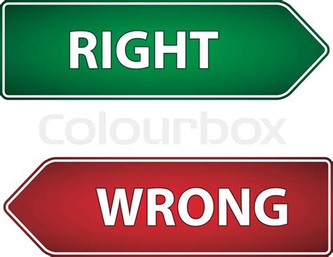 Right wrong label | Stock vector | Colourbox