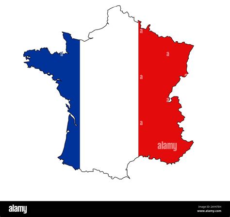 France flag map hi-res stock photography and images - Alamy