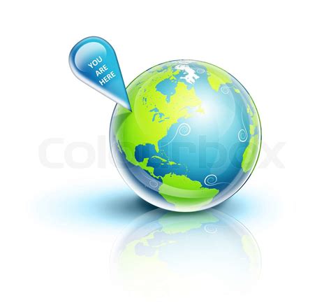 Illustrated Planet Earth You Are Here | Stock image | Colourbox