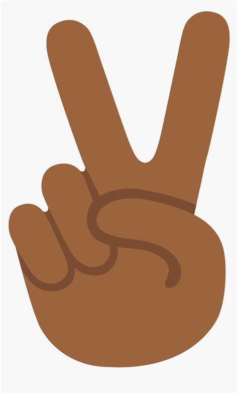 Emoji U270c 1f3fe - Peace Sign Hand Emoji Png, Transparent Png - kindpng