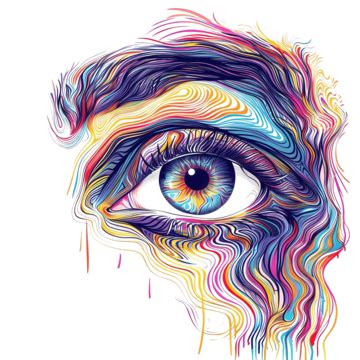 Colorful Eye Line Art, Eye, See, Look PNG Transparent Image and Clipart for Free Download