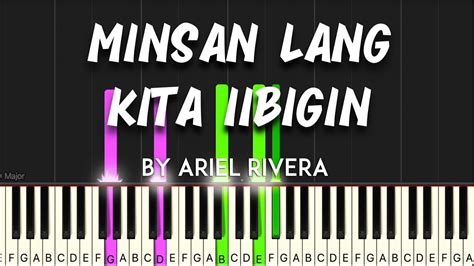 Minsan Lang Kita Iibigin by Ariel Rivera synthesia piano tutorial + sheet music & lyrics - YouTube