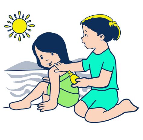 putting lotion cartoon - Clip Art Library