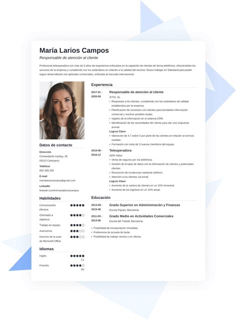 Ejemplos De Curriculum Vitae