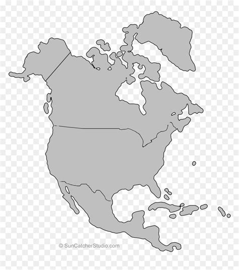 North America Continent Clipart , Png Download - North America Map Png, Transparent Png - vhv