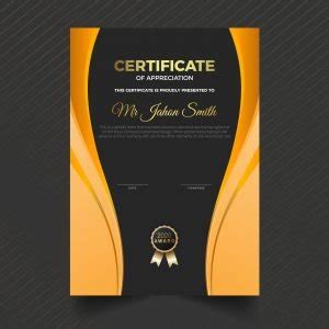 ⭐ Editable Portrait Certificate of Appreciation Template – GraphicsFamily