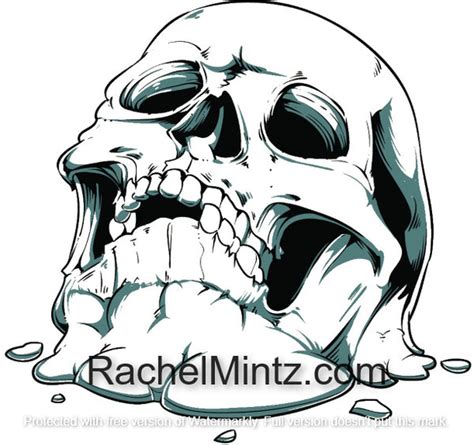 Screaming Skulls - Scary Gothic Tattoo Skulls, Gore Skull Designs - PD ...