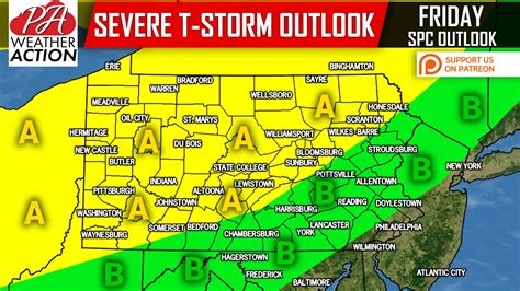 Line of Strong to Severe Storms to Push Across Much of PA Friday – PA ...