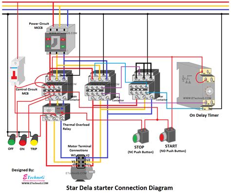 Star Delta Starter Connection Diagram and Wiring | Electrical circuit diagram, Circuit diagram ...