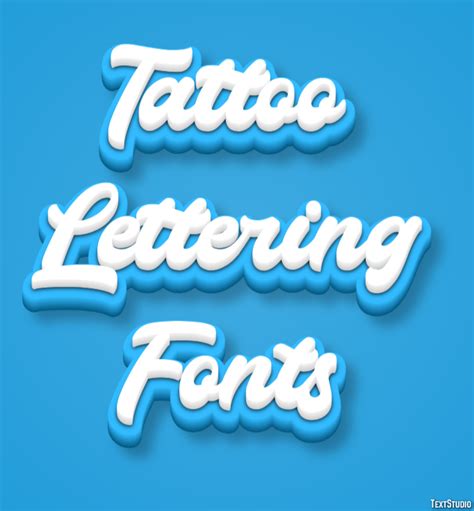 Tattoo Lettering Fonts Text Effect and Logo Design Font