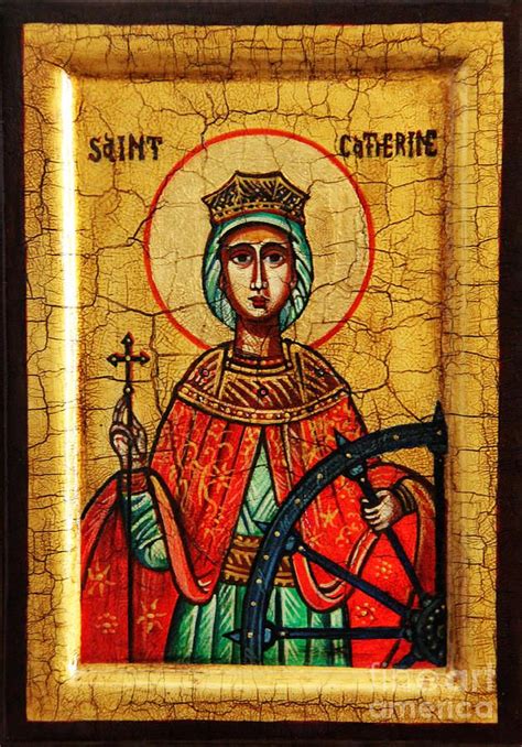 Saint Catherine of Alexandria Icon by Ryszard Sleczka | Catherine of ...