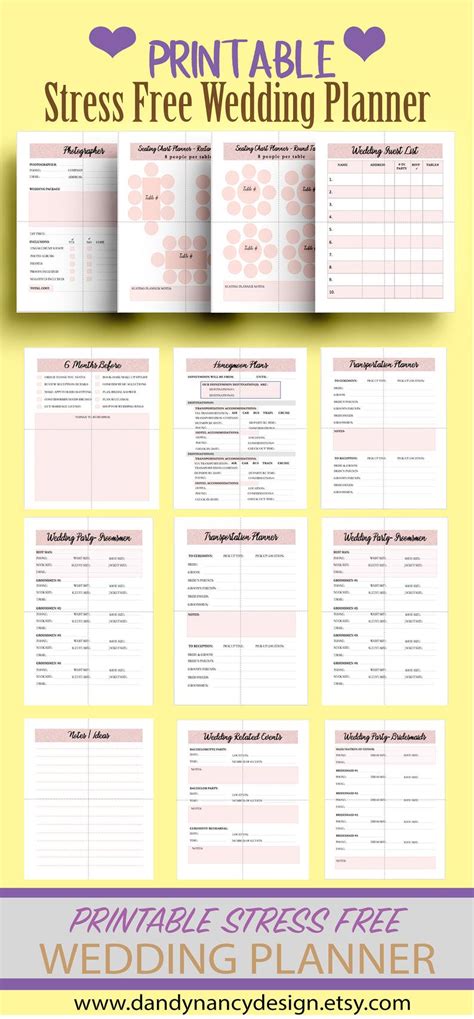 Free Printables Wedding Planner